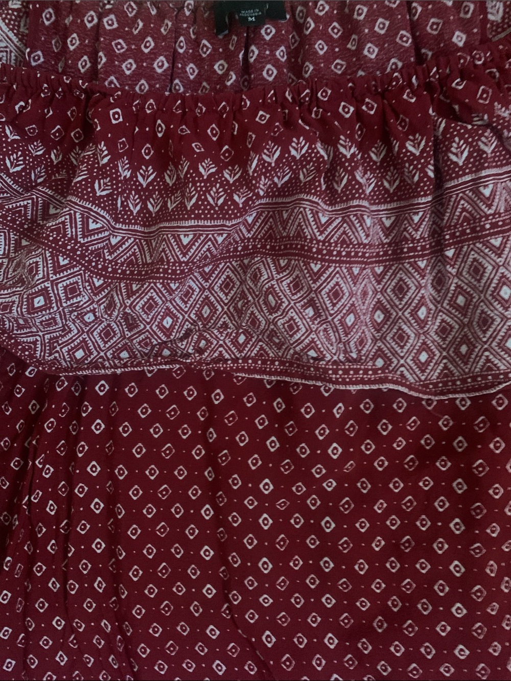 Sanctuary Maroon Red Printed Top